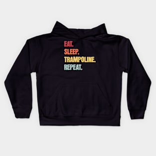 Eat Sleep Trampoline Repeat Kids Hoodie